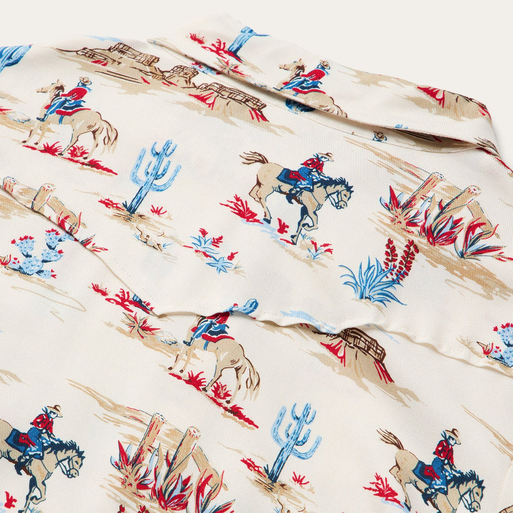 Desert Trail Print Western Shirt White | Stetson Women