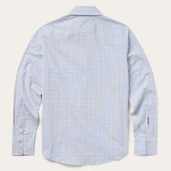 Ombre Plaid Check Western Shirt Blue | Stetson Men