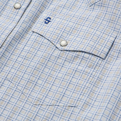 Ombre Plaid Check Western Shirt Blue | Stetson Men