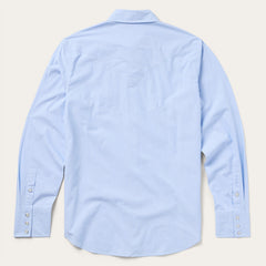 Fine Line Stripe Western Shirt Blue | Stetson Men