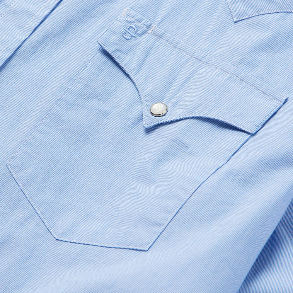 Fine Line Stripe Western Shirt Blue | Stetson Men