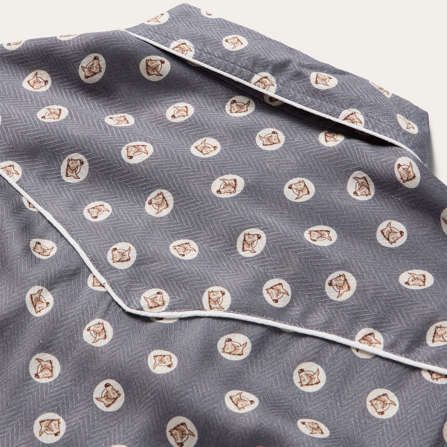 Horse Pennies Print Western Shirt Grey | Stetson Women