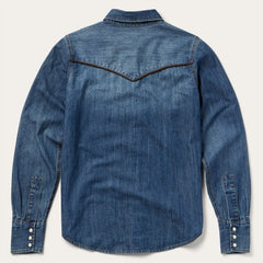 Piped Dark Denim Western Shirt Blue | Stetson Women