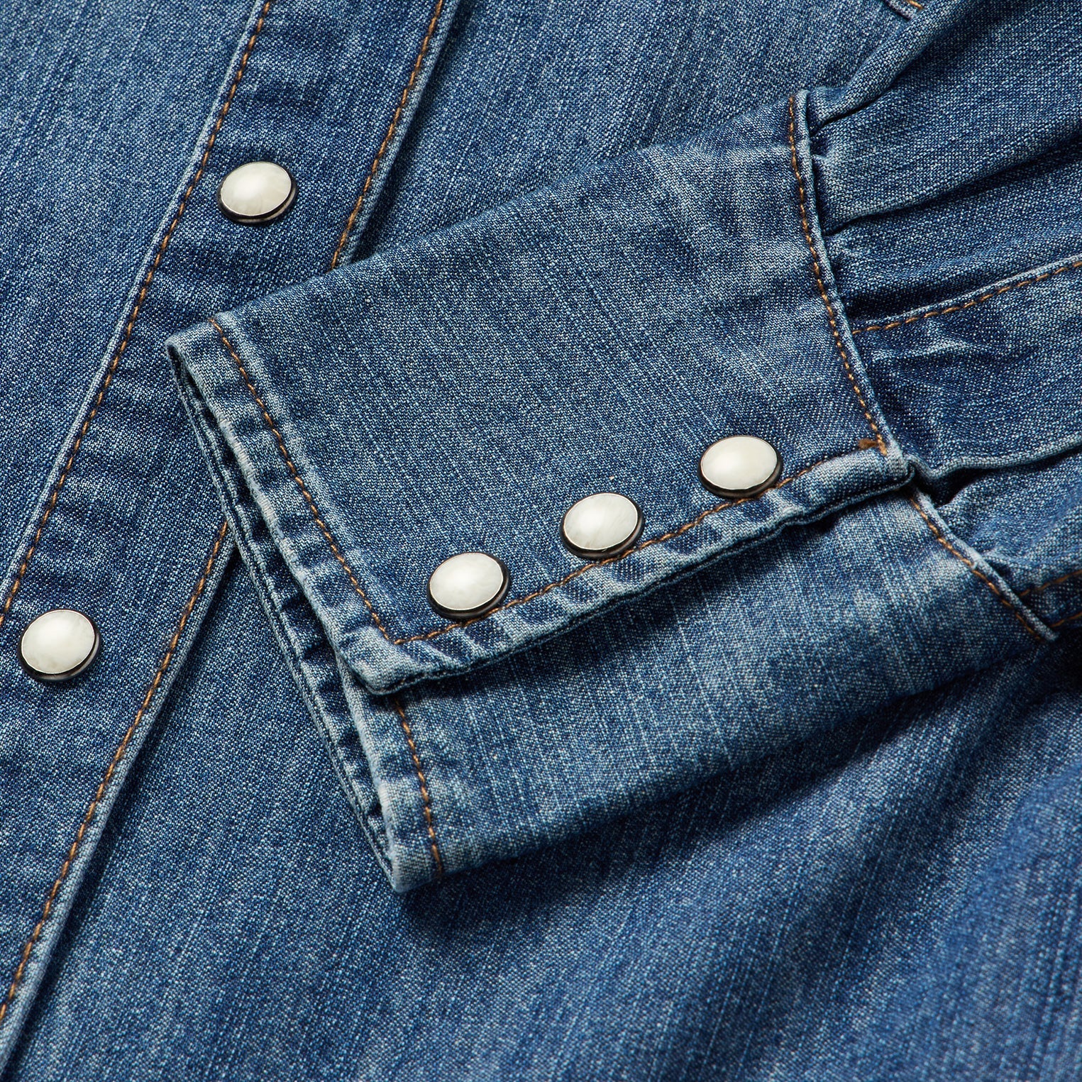 Piped Dark Denim Western Shirt Blue | Stetson Women
