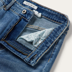 915 High Rise Straight Fit Jeans Blue | Stetson Women