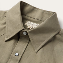 Olive Oxford Short Sleeve Western Shirt Olive | Stetson Men