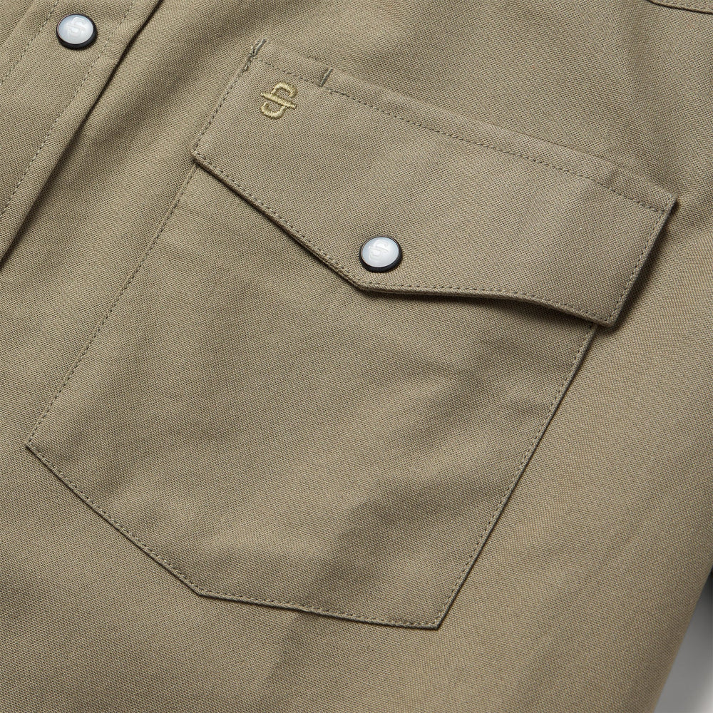 Olive Oxford Short Sleeve Western Shirt Olive | Stetson Men