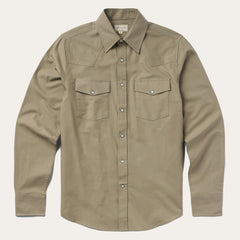 Olive Oxford Western Shirt Olive | Stetson Men