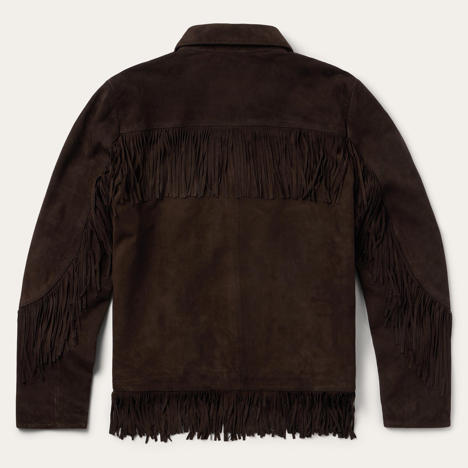 Two Pocket Fringe Suede Jacket Brown | Stetson Women