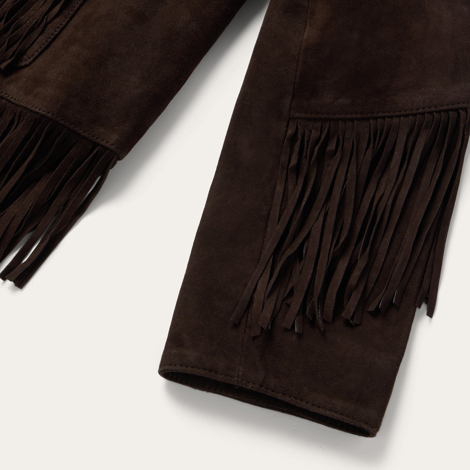 Two Pocket Fringe Suede Jacket Brown | Stetson Women