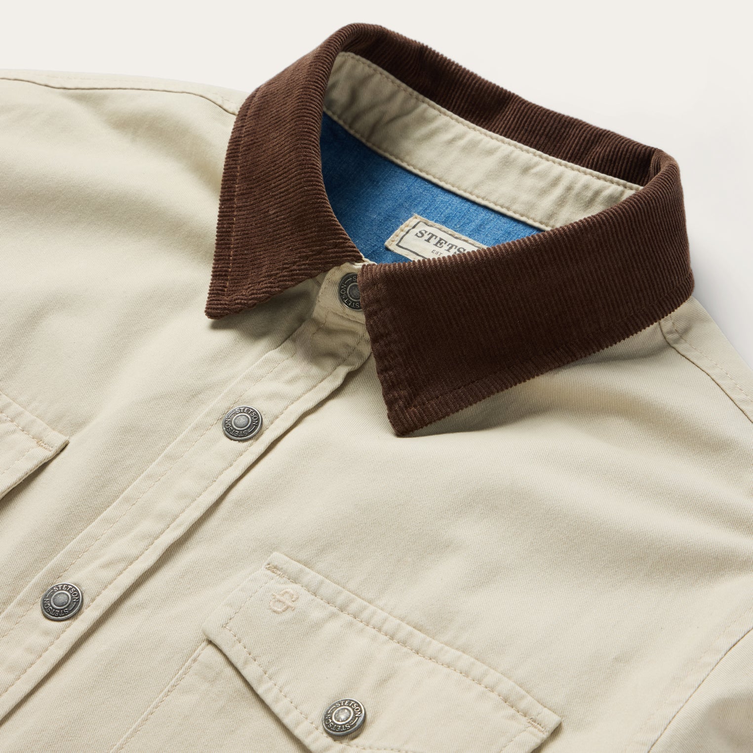 Corduroy Collar Shirt Jacket Tan | Stetson Men