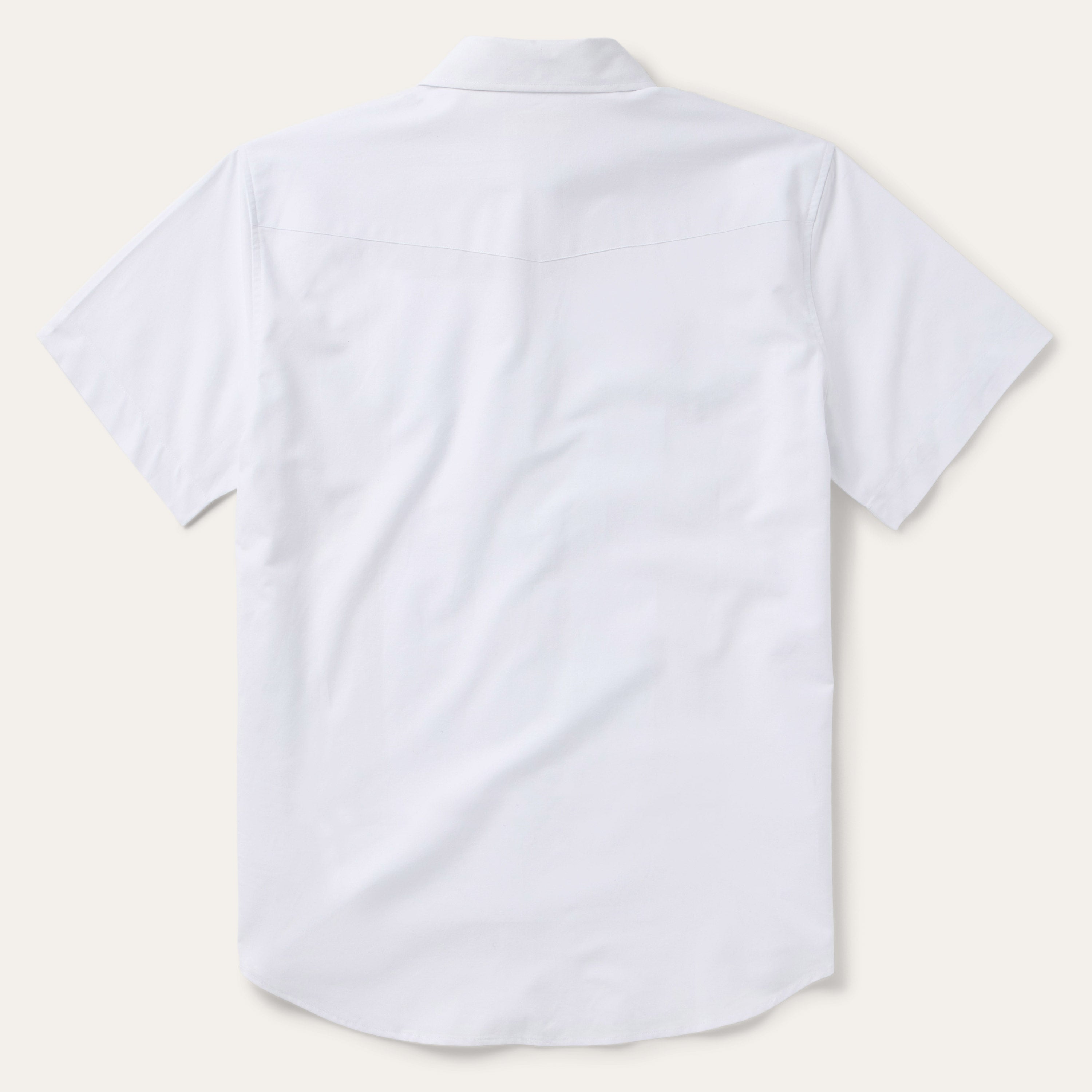 White Oxford Short Sleeve Western Shirt White | Stetson Men