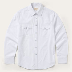 White Oxford Western Shirt White | Stetson Men