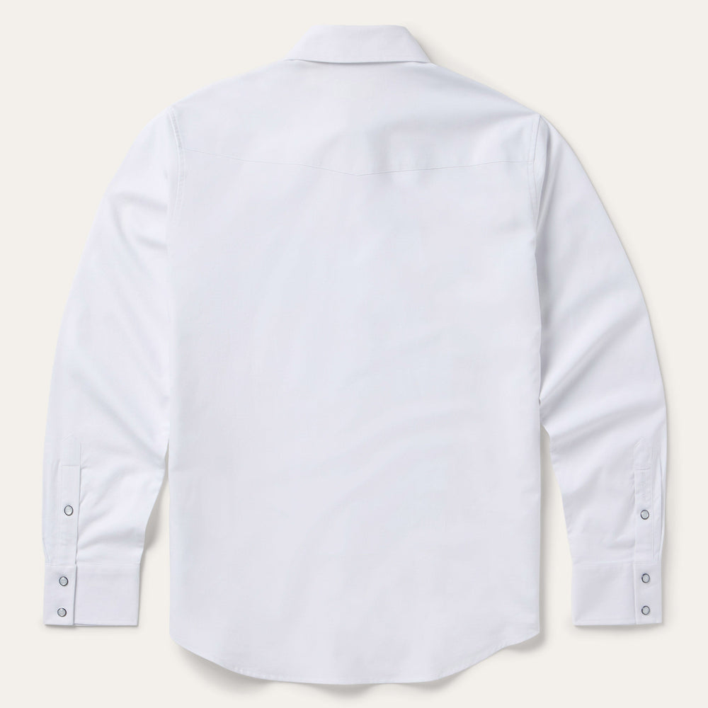 White Oxford Western Shirt White | Stetson Men