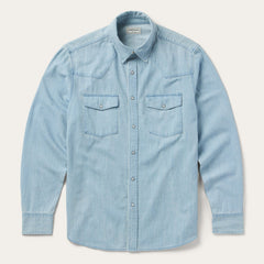 Chambray Oxford Western Shirt Blue | Stetson Men