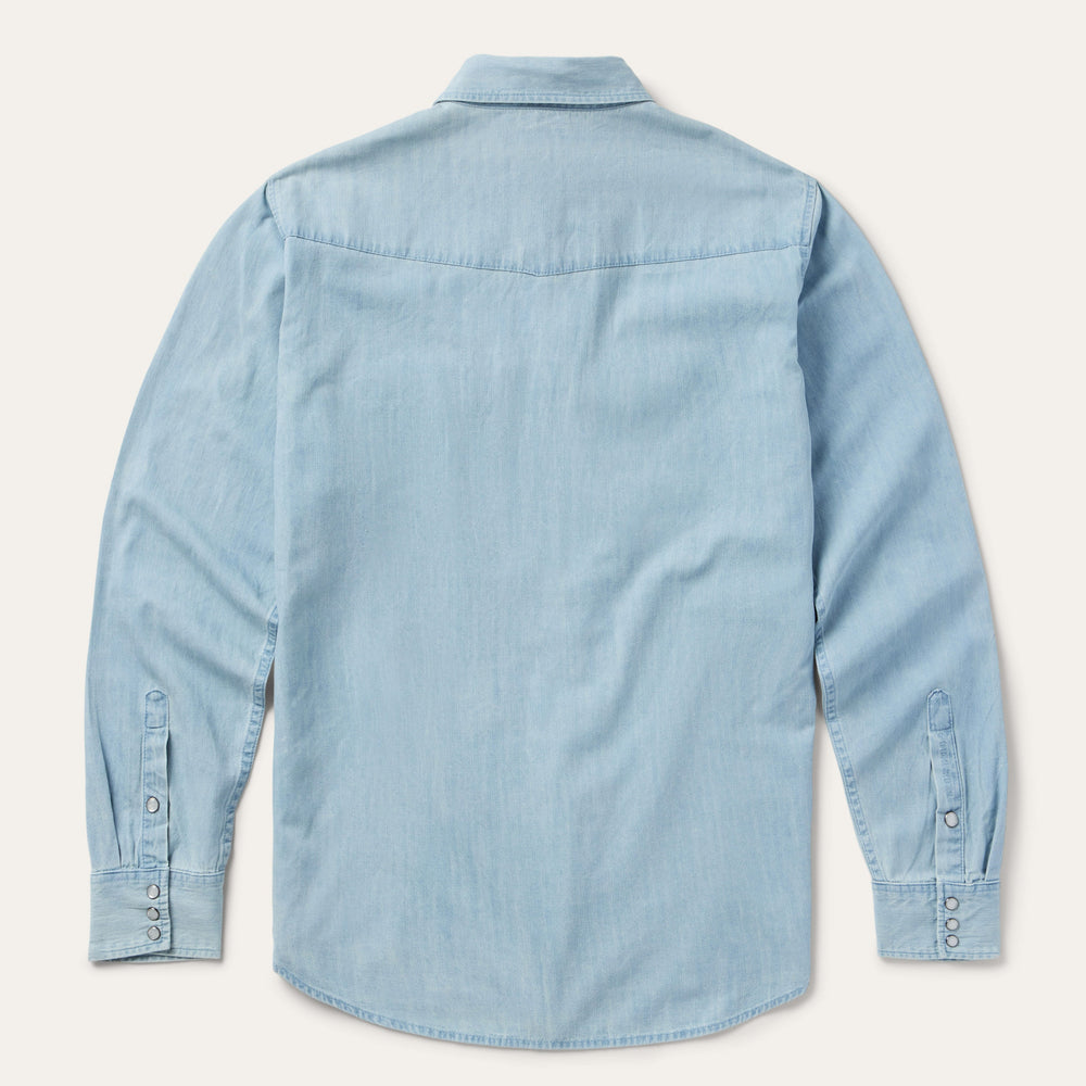 Chambray Oxford Western Shirt Blue | Stetson Men