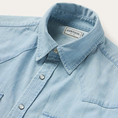 Chambray Oxford Western Shirt Blue | Stetson Men