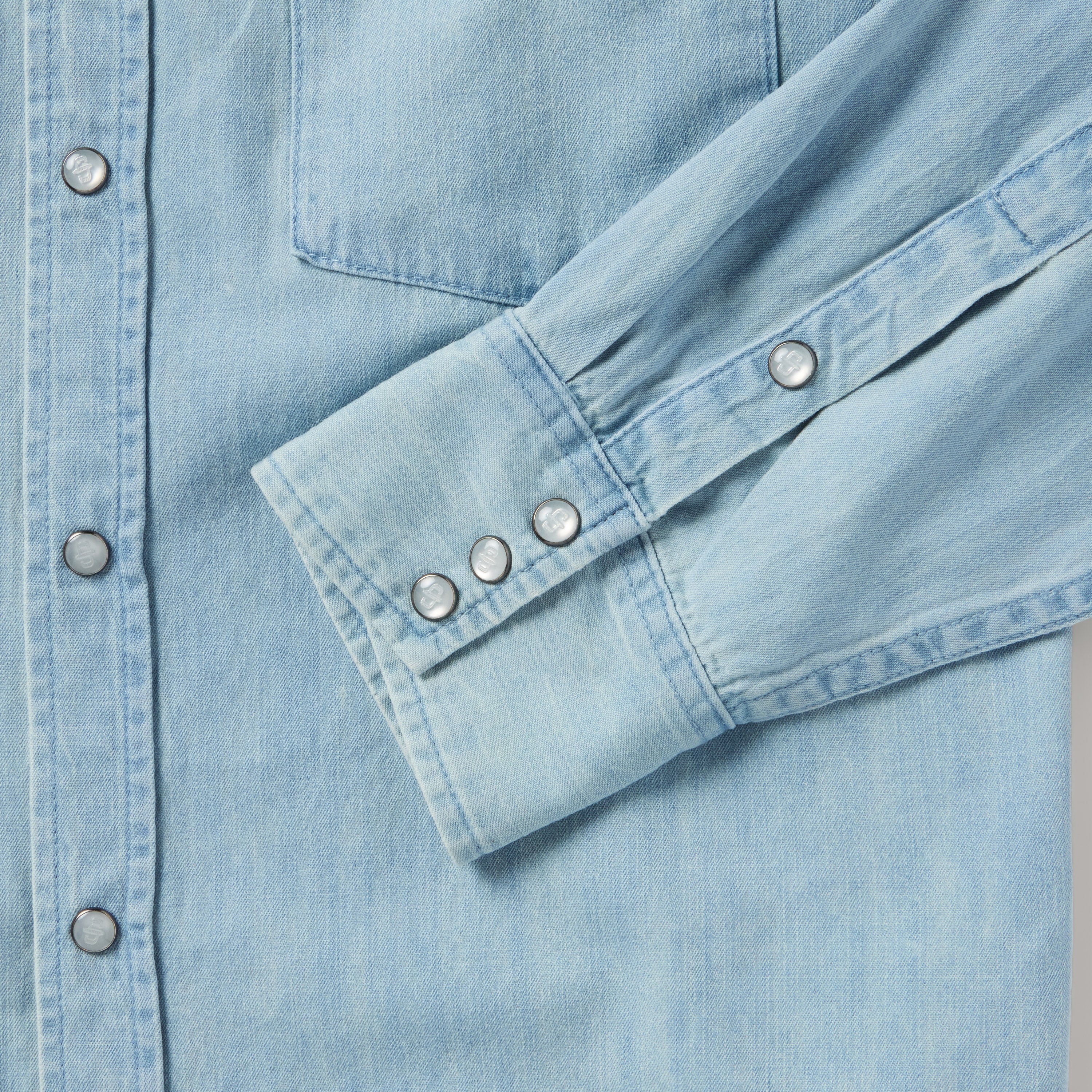 Chambray Oxford Western Shirt Blue | Stetson Men