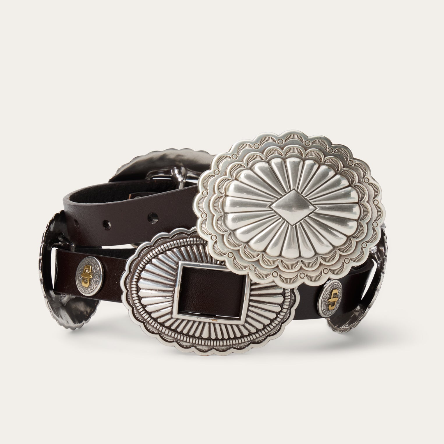 Southwestern Concho Belt Dark Brown | Stetson Women