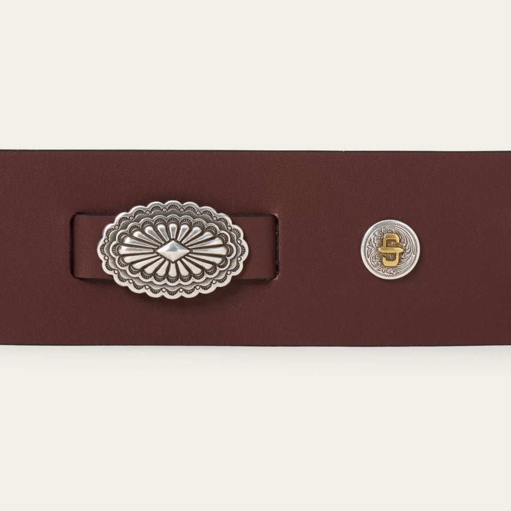 Southwestern Concho Wide Belt Brown | Stetson Women