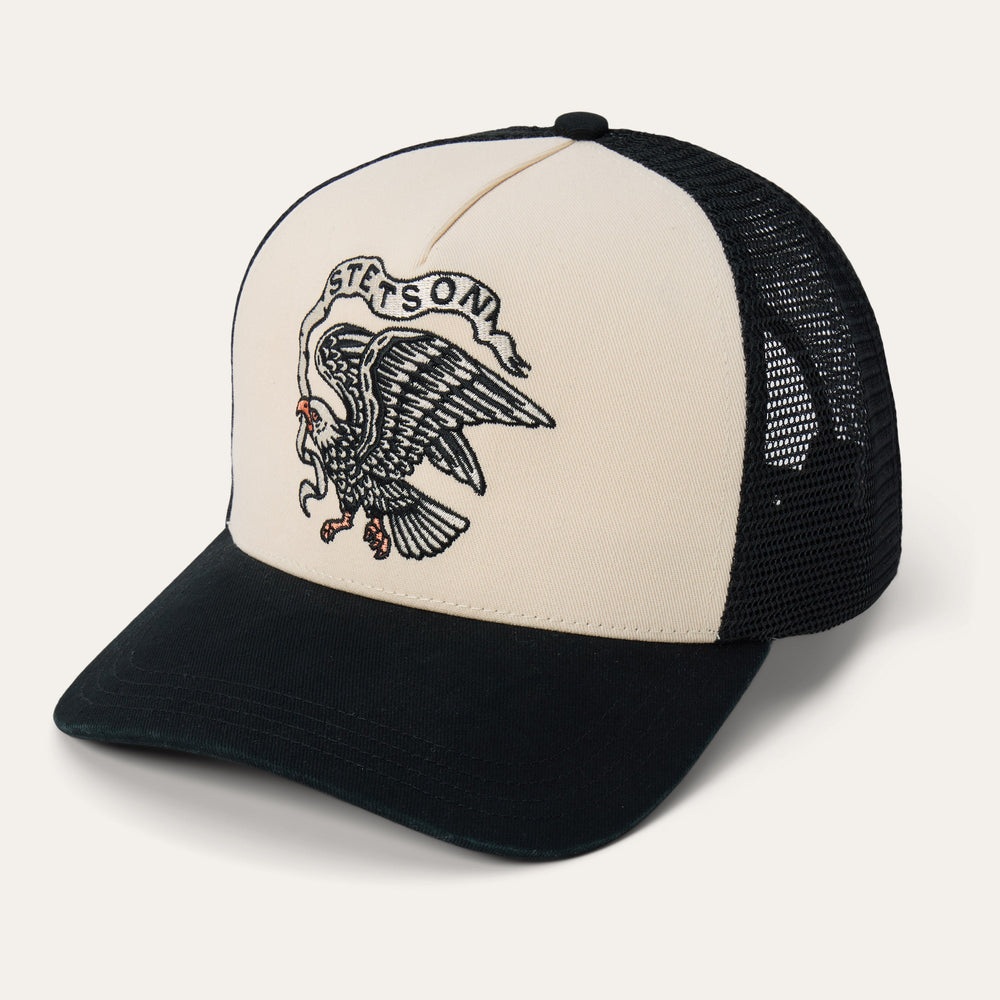 Eagle Trucker Hat Black | Stetson Hats