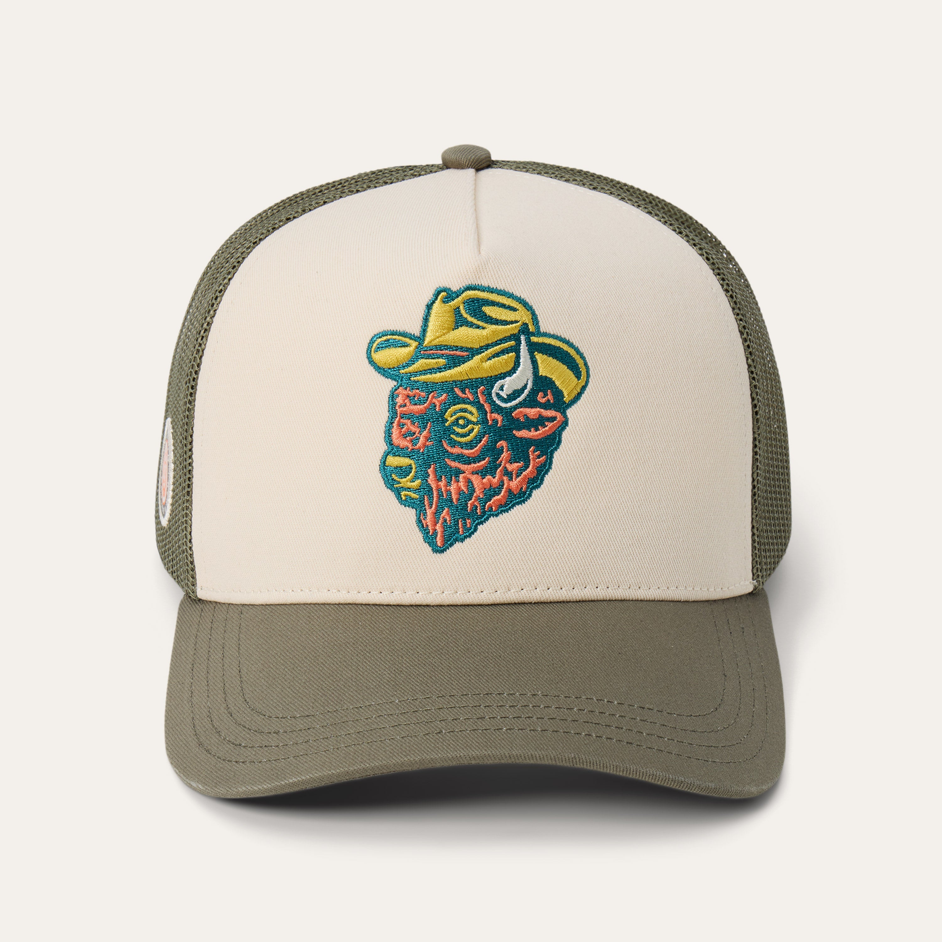 Outlaw Trucker Hat Olive/Cream | Stetson Hats
