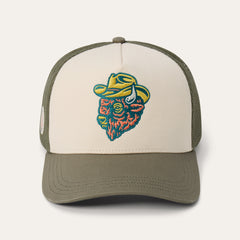 Outlaw Trucker Hat Olive/Cream | Stetson Hats
